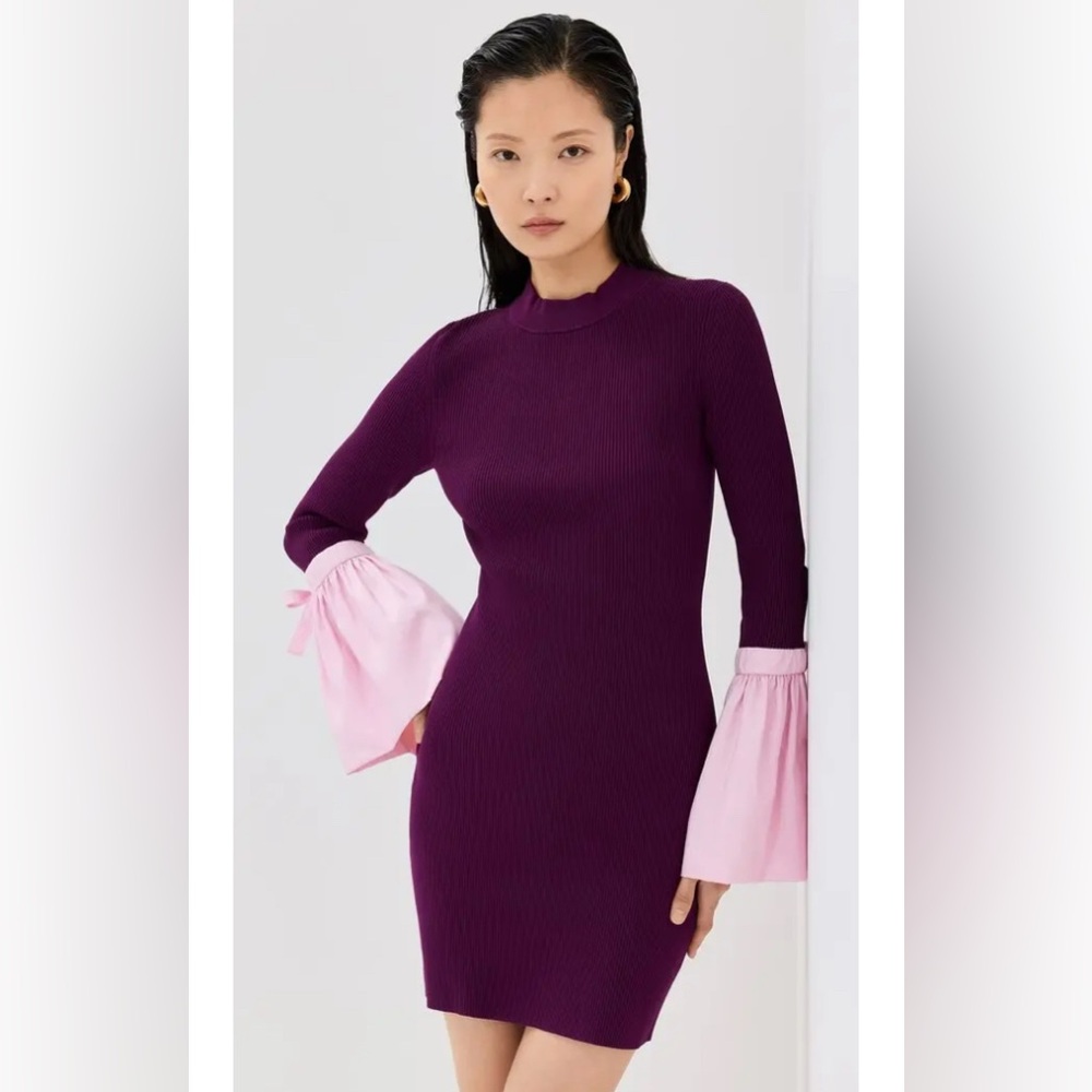 Simkhai Agatha Knit Ribbed Mini Dress NWT Women’s size Large